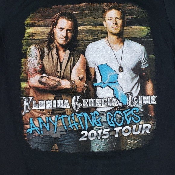 Florida Georgia Line 2015 Tour Graphic T Medium - Picture 3 of 7